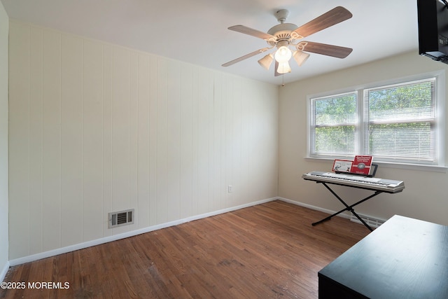 443 Lafayette Dr, Brick, NJ 08723 - unfurnished room featuring wood finished floors, baseboards, and ceiling fan