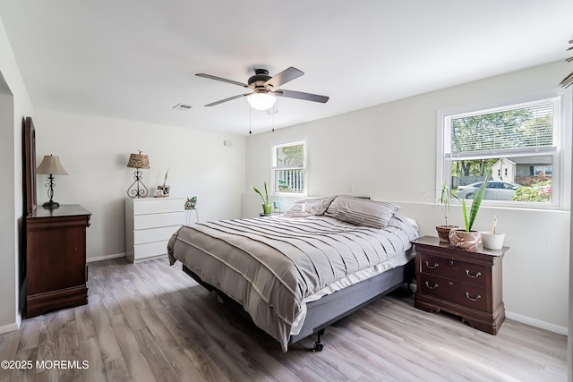 443 Lafayette Dr, Brick, NJ 08723 - bedroom with wood finished floors, baseboards, and ceiling fan