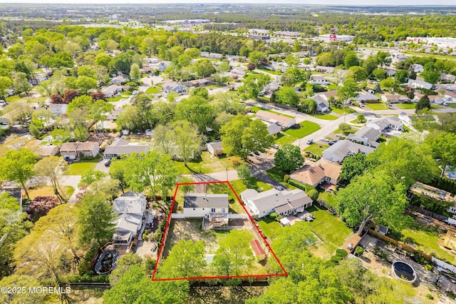 443 Lafayette Dr, Brick, NJ 08723 - aerial view of residential area featuring property parcel outlined