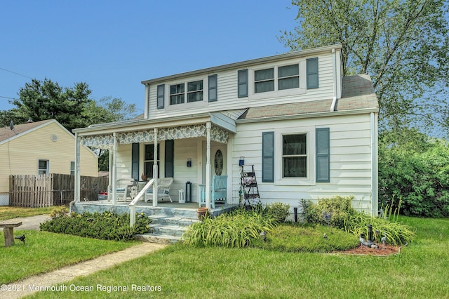 607 Willow St, Lakehurst, NJ 08733 - view of front of house featuring covered porch