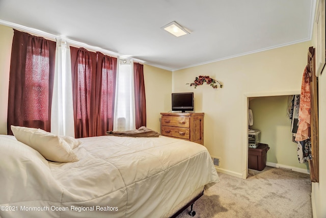 607 Willow St, Lakehurst, NJ 08733 - carpeted bedroom featuring baseboards and ornamental molding