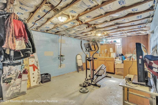 607 Willow St, Lakehurst, NJ 08733 - view of unfinished basement