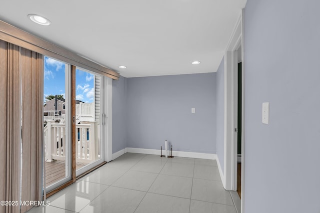 40 Anchorage Dr, Toms River, NJ 08753 - unfurnished room featuring baseboards, light tile patterned flooring, and recessed lighting