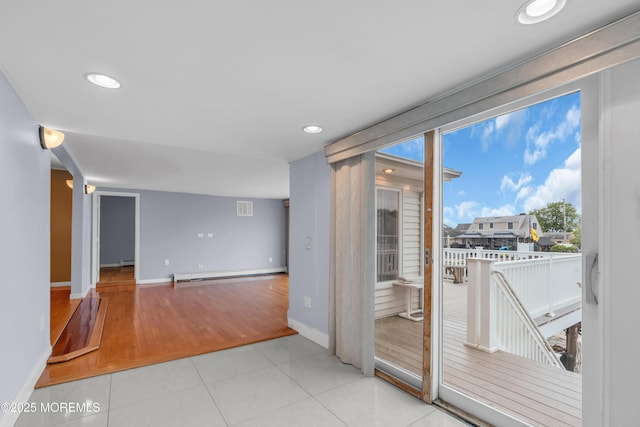 40 Anchorage Dr, Toms River, NJ 08753 - tiled spare room with baseboard heating, baseboards, and recessed lighting
