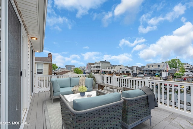 40 Anchorage Dr, Toms River, NJ 08753 - wooden terrace featuring a residential view and an outdoor hangout area