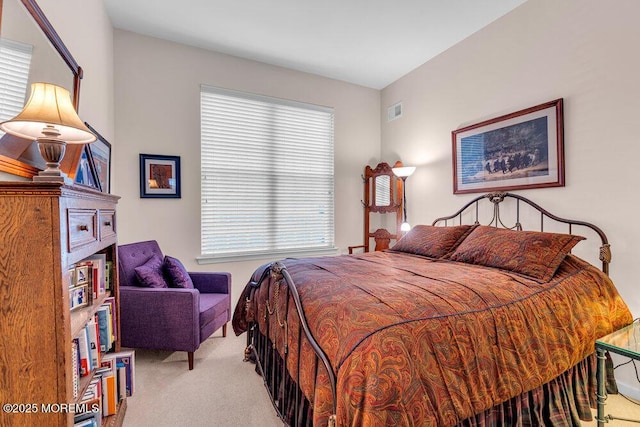 bedroom with carpet