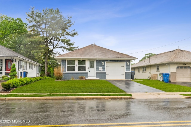 2024 Mount Carmel Blvd, Toms River, NJ 08753 - bungalow-style house featuring an attached garage, a front lawn, brick siding, and driveway