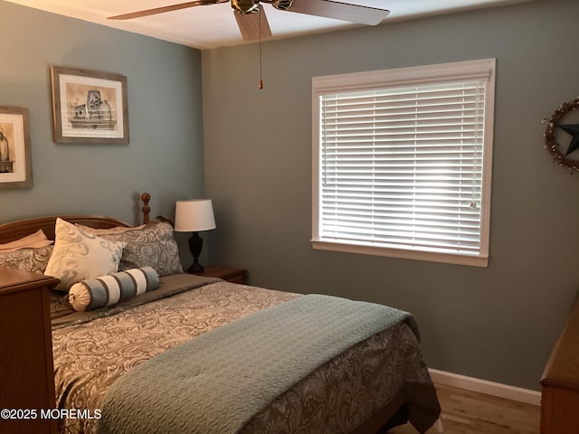 83 Campbell Ct, Freehold, NJ 07728 - bedroom with wood finished floors, a ceiling fan, and baseboards