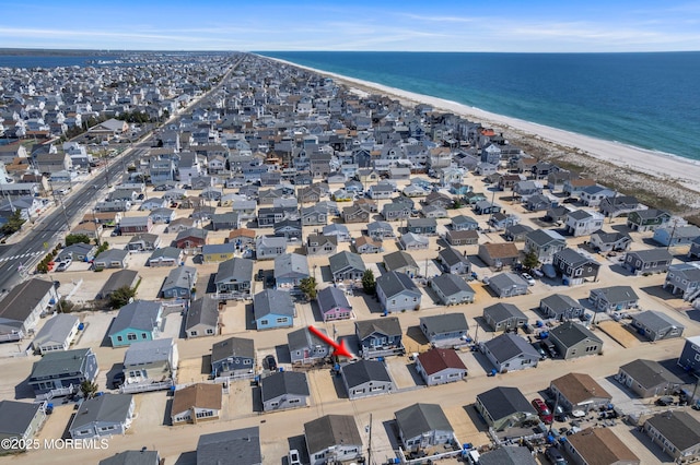 28 E Marlin Way, Lavallette, NJ 08735 - aerial view featuring a beach view and a water view