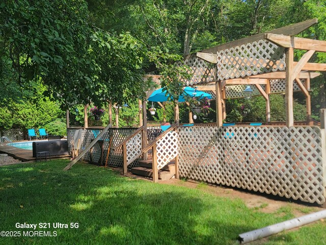 437 Harmony Rd, Jackson, NJ 08527 - view of green lawn with an outdoor pool