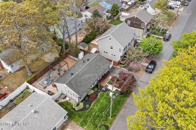 bird's eye view featuring a residential view