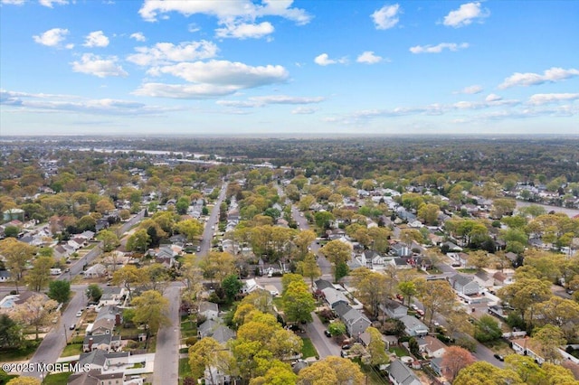 aerial view with a residential view
