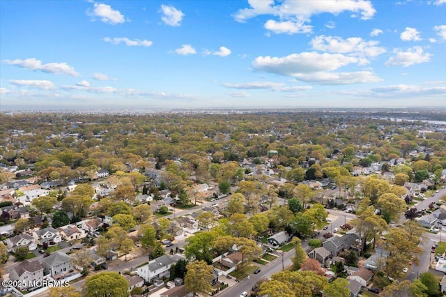 bird's eye view with a residential view
