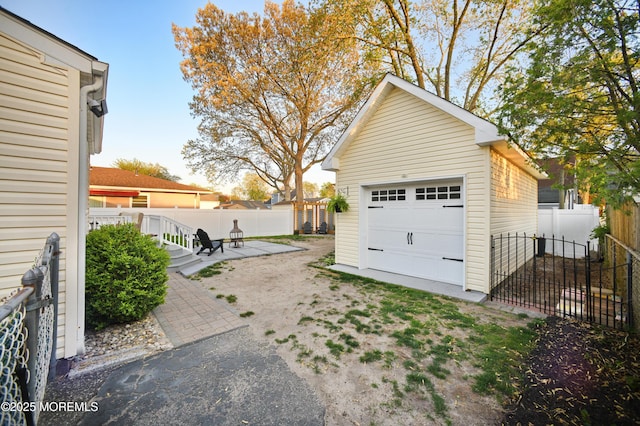 exterior space with fence