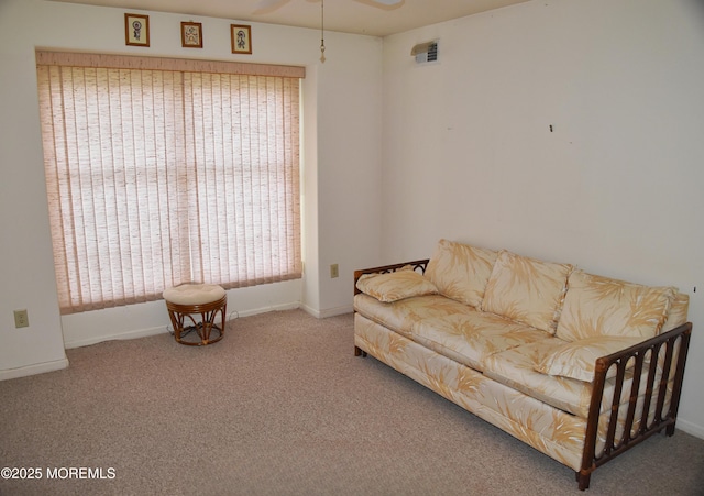 126 Cardigan Ct, Manchester, NJ 08759 - living room with carpet, ceiling fan, and baseboards