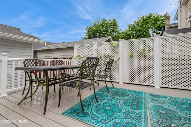1118 Jeffrey St, Asbury Park, NJ 07712 - wooden deck featuring outdoor dining area