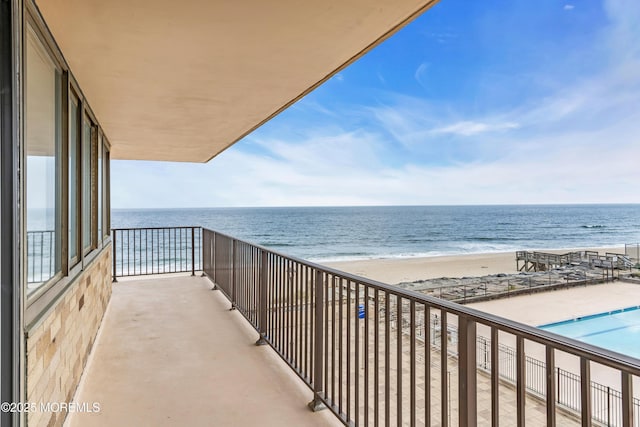 55 Ocean Ave Unit 3L, Monmouth Beach, NJ 07750 - balcony featuring view of water and beach