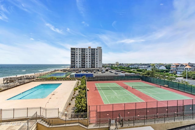 55 Ocean Ave Unit 3L, Monmouth Beach, NJ 07750 - bird's eye view of a large body of water and a pool area