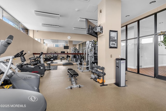 55 Ocean Ave Unit 3L, Monmouth Beach, NJ 07750 - gym featuring baseboards