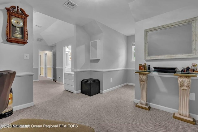 3688 Ridgeway Rd, Manchester, NJ 08759 - unfurnished office with carpet flooring, vaulted ceiling, and baseboards