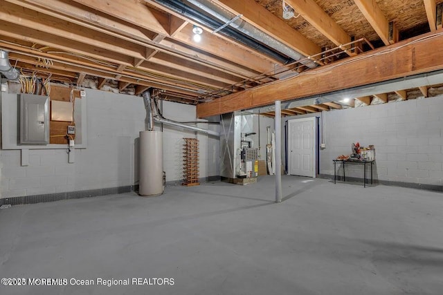 3688 Ridgeway Rd, Manchester, NJ 08759 - unfinished below grade area with water heater and electric panel