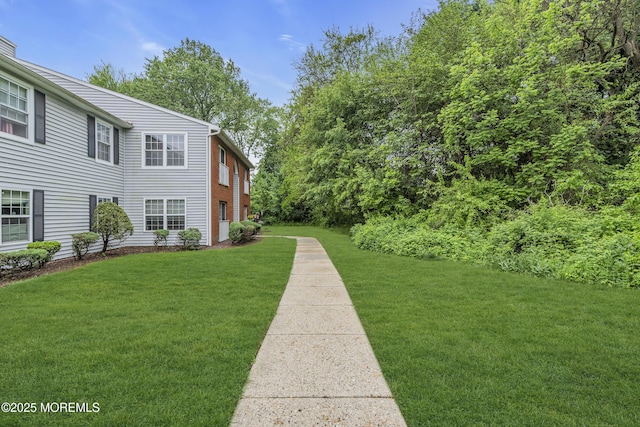 view of grassy yard