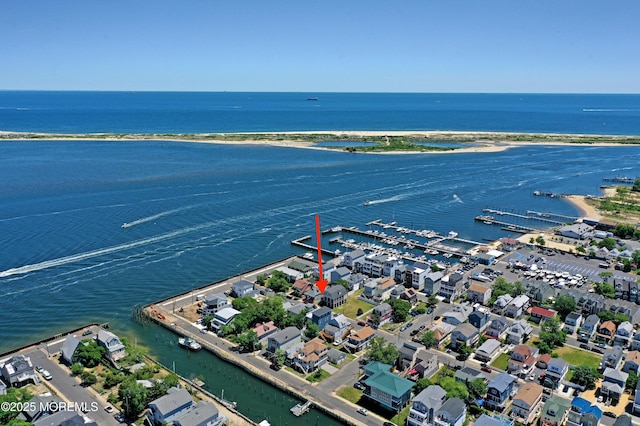 drone / aerial view of a large body of water