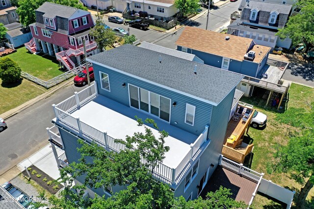 aerial perspective of suburban area