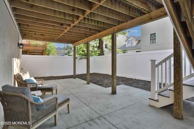 view of patio / terrace with a fenced backyard