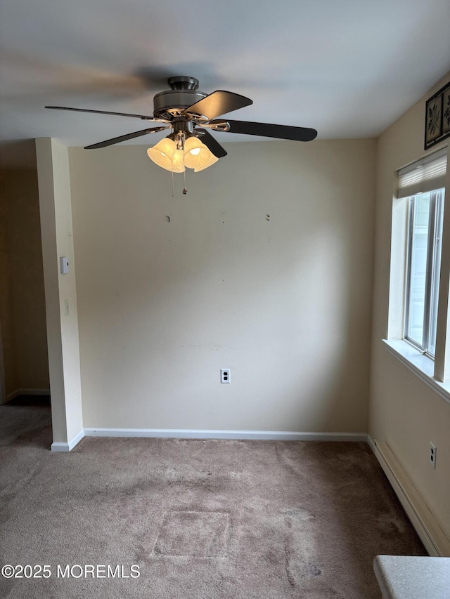 68D Yorktowne Pkwy, Whiting, NJ 08759 - spare room featuring a ceiling fan, carpet flooring, and baseboards