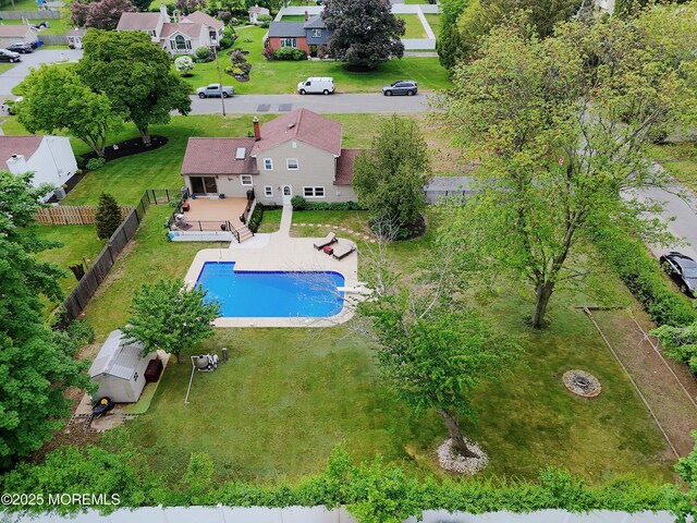 2 Nassau Pl, Middletown, NJ 07748 - aerial perspective of suburban area featuring a pool area