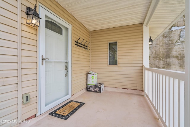 view of doorway to property