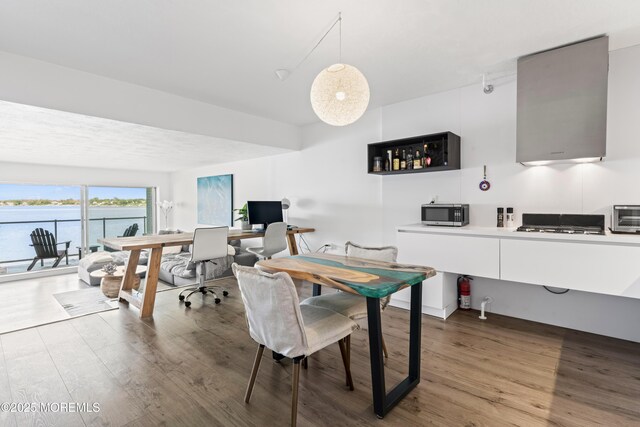 138 Bodman Pl Unit 5, Red Bank, NJ 07701 - dining space featuring a desk and wood finished floors