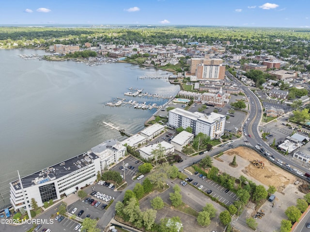 138 Bodman Pl Unit 5, Red Bank, NJ 07701 - aerial view of property's location with a nearby body of water and nearby urban area