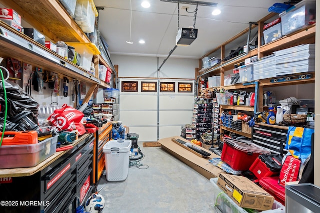 131 Locust St, Tuckerton, NJ 08087 - garage with a garage door opener and recessed lighting