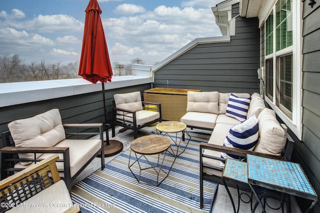 600 Grand Ave Unit 7C, Asbury Park, NJ 07712 - wooden deck with an outdoor living space