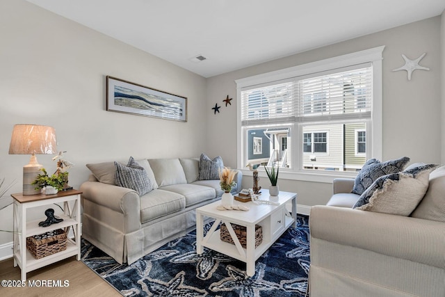 6 Shell Rd, Mantoloking, NJ 08738 - living room featuring wood finished floors and baseboards