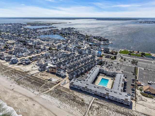 6 Shell Rd, Mantoloking, NJ 08738 - bird's eye view of a nearby body of water and a pool area