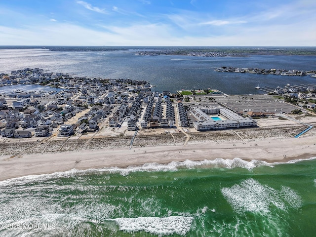 6 Shell Rd, Mantoloking, NJ 08738 - drone / aerial view of waterfront with a beach