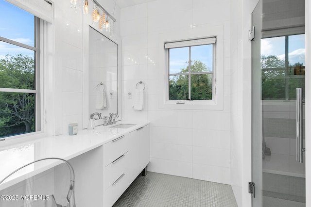 5 Laurel Ln, Rumson, NJ 07760 - bathroom featuring double vanity and tile walls
