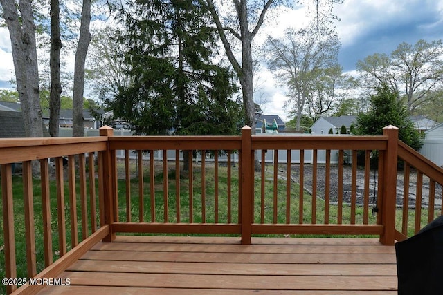 204 Stormy Rd, Manahawkin, NJ 08050 - wooden deck featuring a yard and a residential view