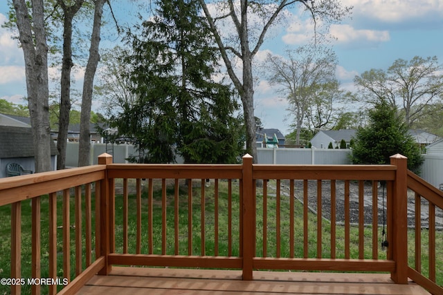 204 Stormy Rd, Manahawkin, NJ 08050 - wooden deck featuring a residential view