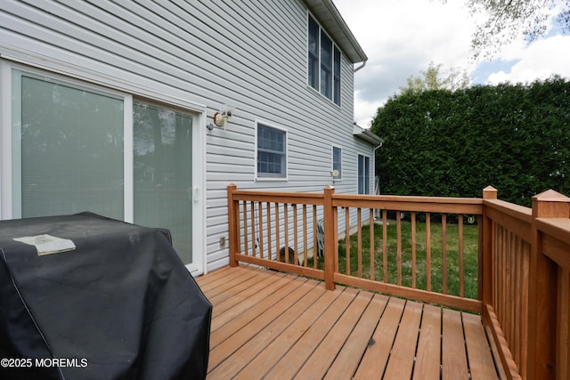204 Stormy Rd, Manahawkin, NJ 08050 - wooden terrace featuring a grill