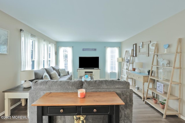 204 Stormy Rd, Manahawkin, NJ 08050 - living area featuring wood finished floors and baseboards
