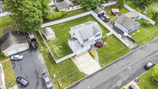 aerial view of residential area