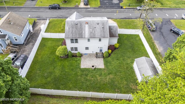view from above of property