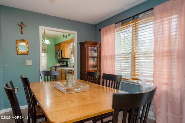 view of dining area