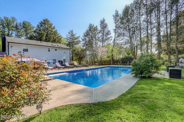 733 Colts Neck Rd, Freehold, NJ 07728 - view of swimming pool with a diving board and a patio area