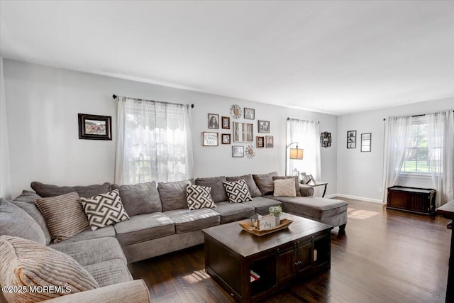 733 Colts Neck Rd, Freehold, NJ 07728 - living area with dark wood-style floors