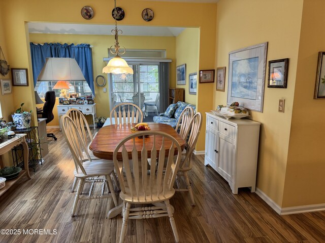 14 Pelican Ln, Little Egg Harbor, NJ 08087 - dining room with baseboards and dark wood finished floors